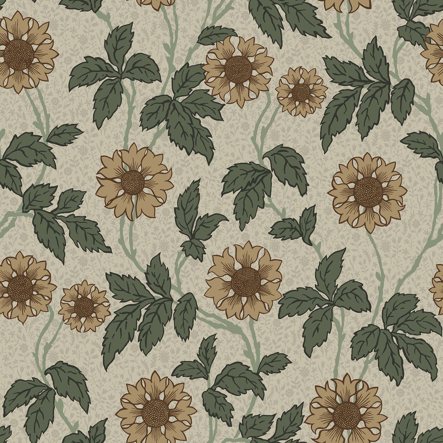 A-Street Prints Leilani Beige Floral Wallpaper, 20.5-in by 33-ft