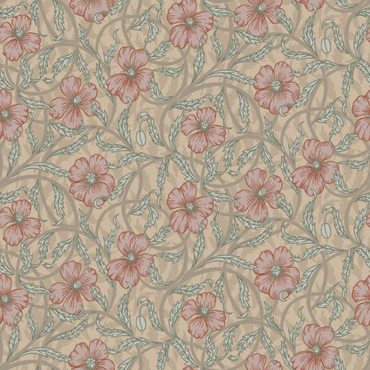 A-Street Prints Imogen Light Brown Floral Wallpaper, 20.5-in by 33-ft