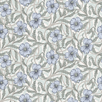 A-Street Prints Imogen Light Blue Floral Wallpaper, 20.5-in by 33-ft