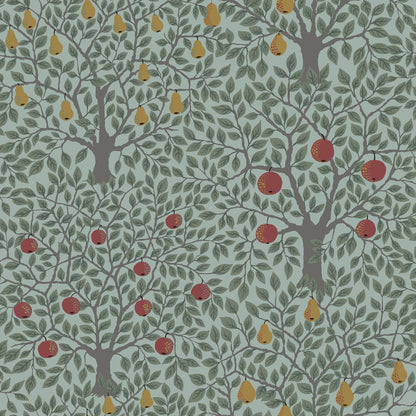 A-Street Prints Pomona Green Fruit Tree Wallpaper, 20.5-in by 33-ft