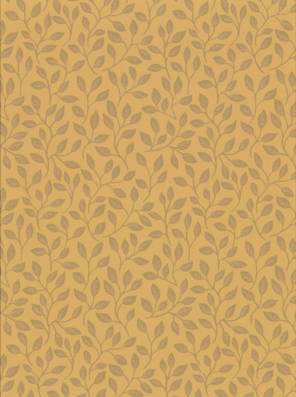 A-Street Prints Posey Mustard Vines Wallpaper, 20.5-in by 33-ft