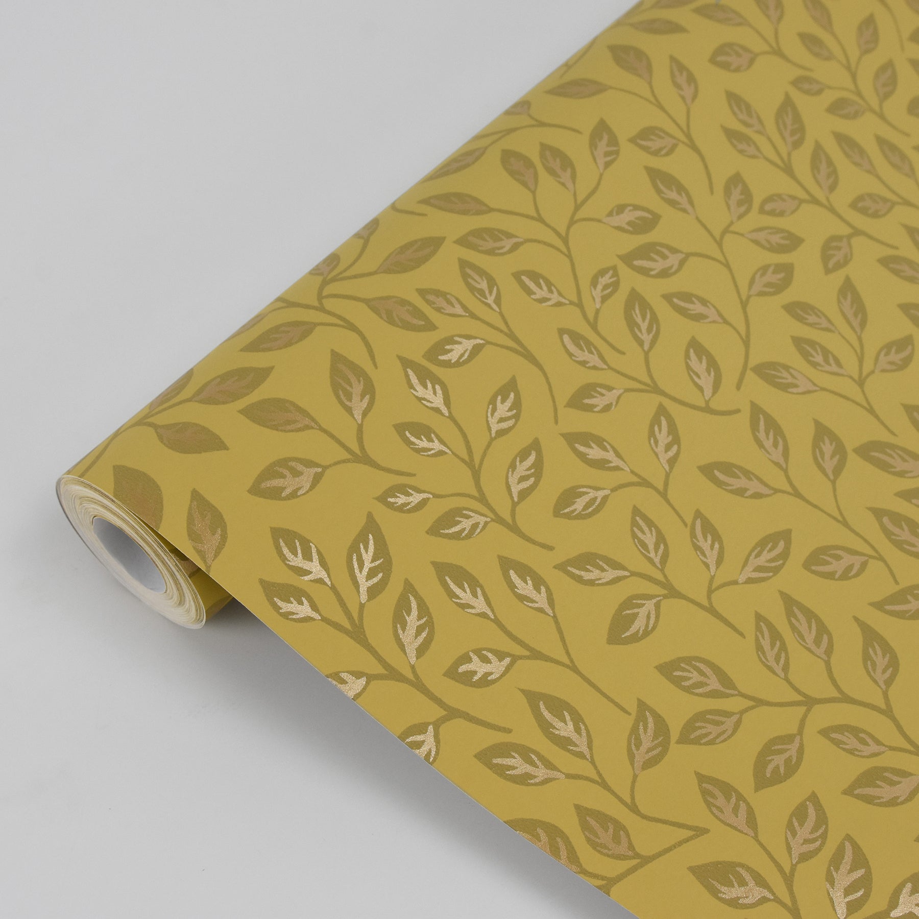 A-Street Prints Posey Mustard Vines Wallpaper, 20.5-in by 33-ft