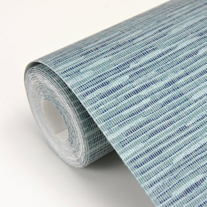 A-Street Prints Pezula Teal Texture Stripe Wallpaper, 27-in by 27-ft