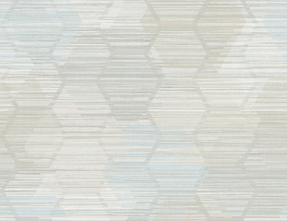 A-Street Prints Jabari Grey Geometric Faux Grasscloth Wallpaper, 27-in by 27-ft