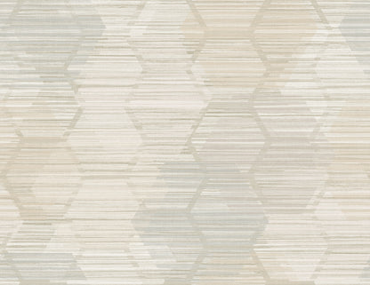 A-Street Prints Jabari Wheat Geometric Faux Grasscloth Wallpaper, 27-in by 27-ft