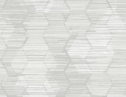 A-Street Prints Jabari Light Grey Geometric Faux Grasscloth Wallpaper, 27-in by 27-ft