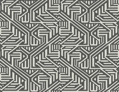 A-Street Prints Nambiti Black Geometric Wallpaper, 27-in by 27-ft