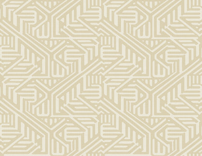 A-Street Prints Nambiti Cream Geometric Wallpaper, 27-in by 27-ft