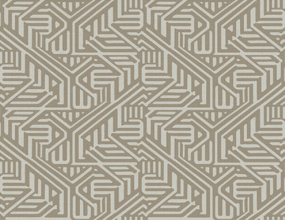 A-Street Prints Nambiti Brown Geometric Wallpaper, 27-in by 27-ft