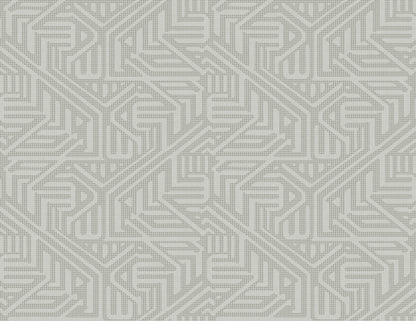 A-Street Prints Nambiti Grey Geometric Wallpaper, 27-in by 27-ft