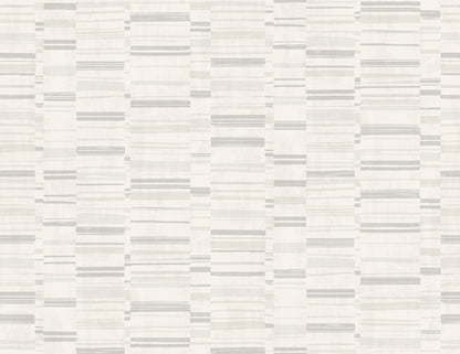 A-Street Prints Fresnaye Light Grey Linen Stripe Wallpaper, 27-in by 27-ft