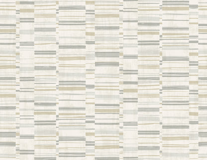 A-Street Prints Fresnaye Grey Linen Stripe Wallpaper, 27-in by 27-ft