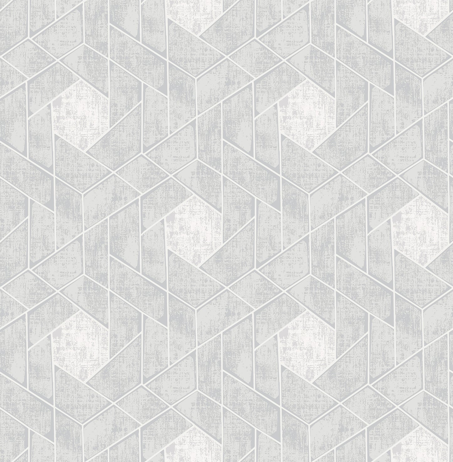 A-Street Prints Granada Light Grey Grey Geometric Wallpaper, 20.5-in by 33-ft