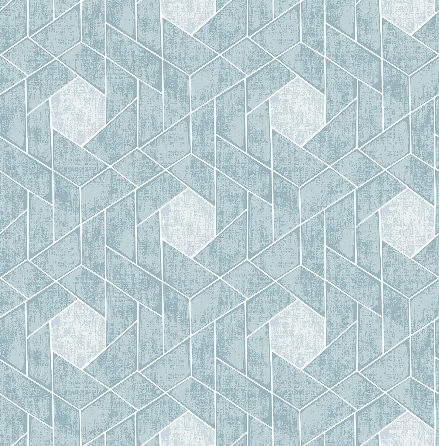 A-Street Prints Granada Aqua Geometric Wallpaper, 20.5-in by 33-ft