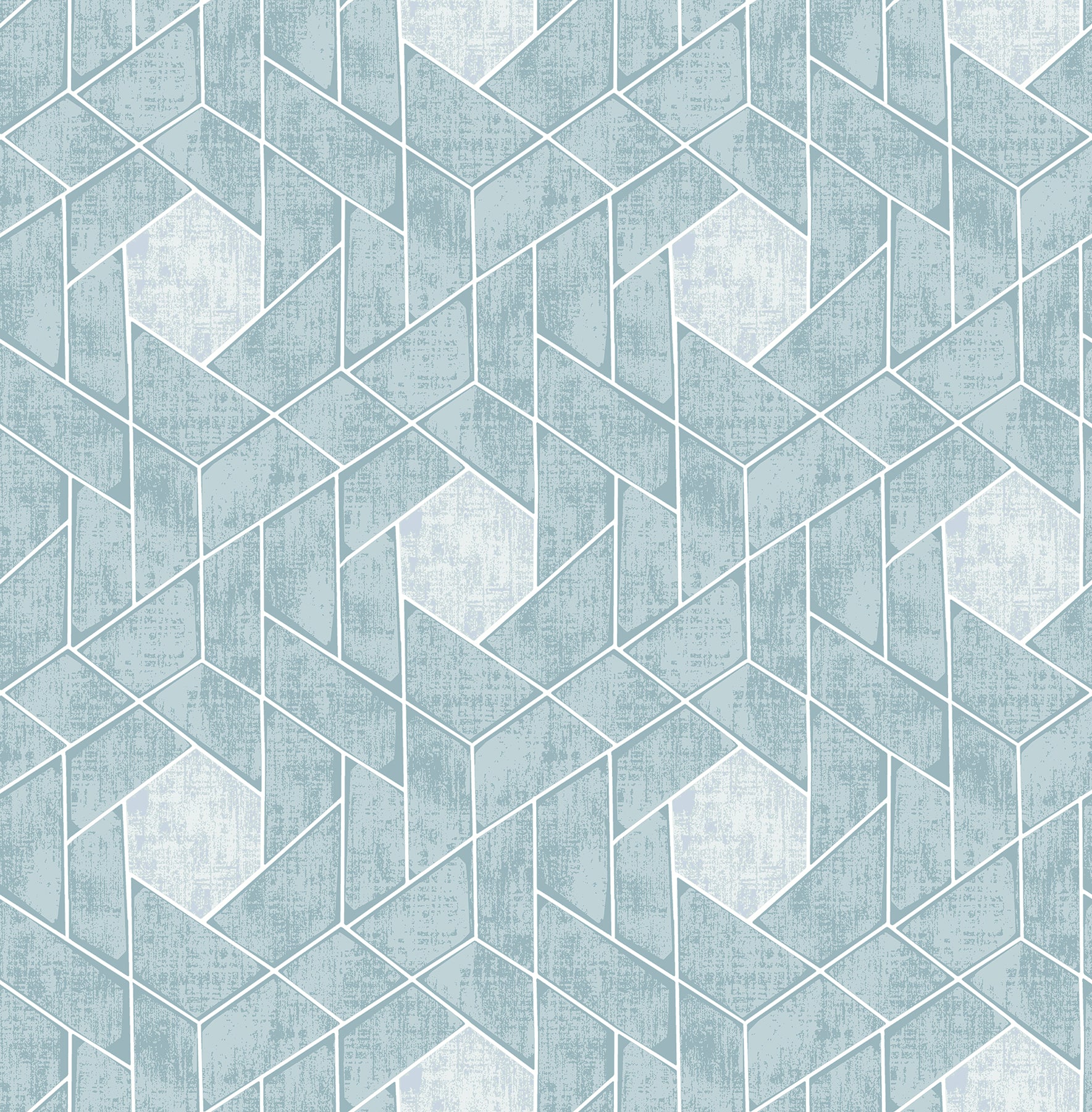 A-Street Prints Granada Aqua Geometric Wallpaper, 20.5-in by 33-ft