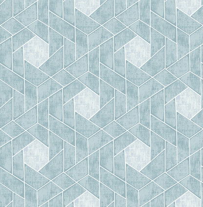 A-Street Prints Granada Aqua Geometric Wallpaper, 20.5-in by 33-ft