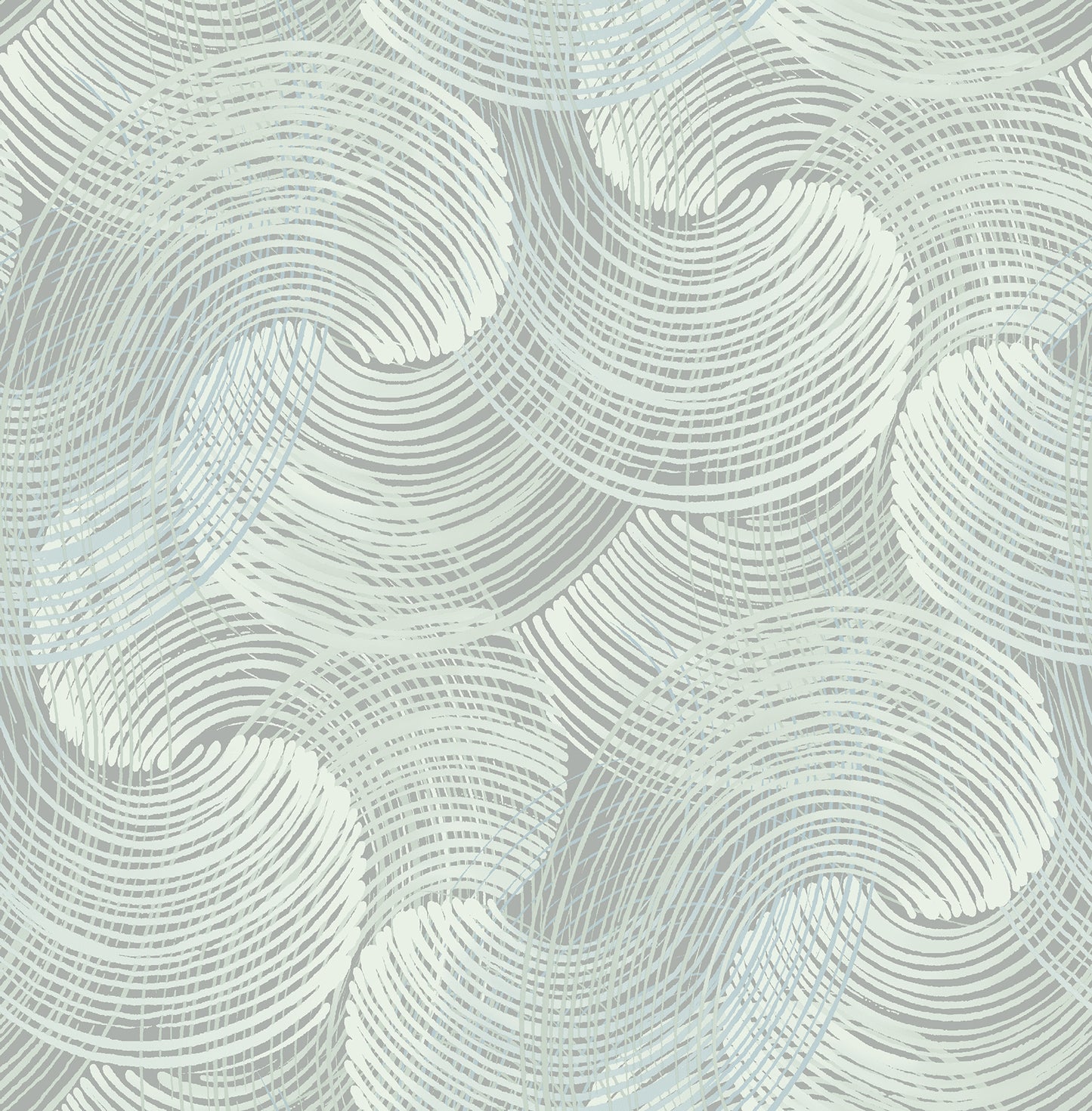 A-Street Prints Karson Teal Swirling Geometric Wallpaper, 20.5-in by 33-ft