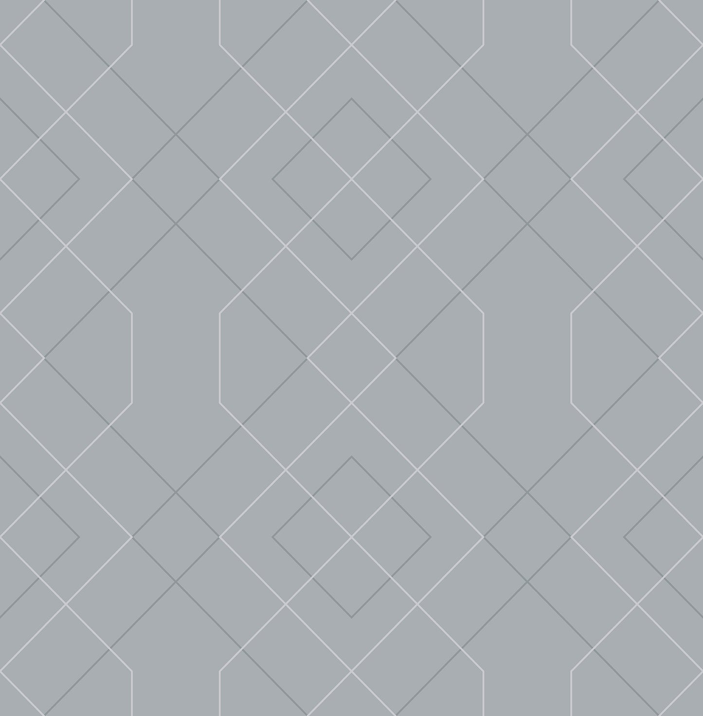 A-Street Prints Ballard Pewter Geometric Wallpaper, 20.5-in by 33-ft