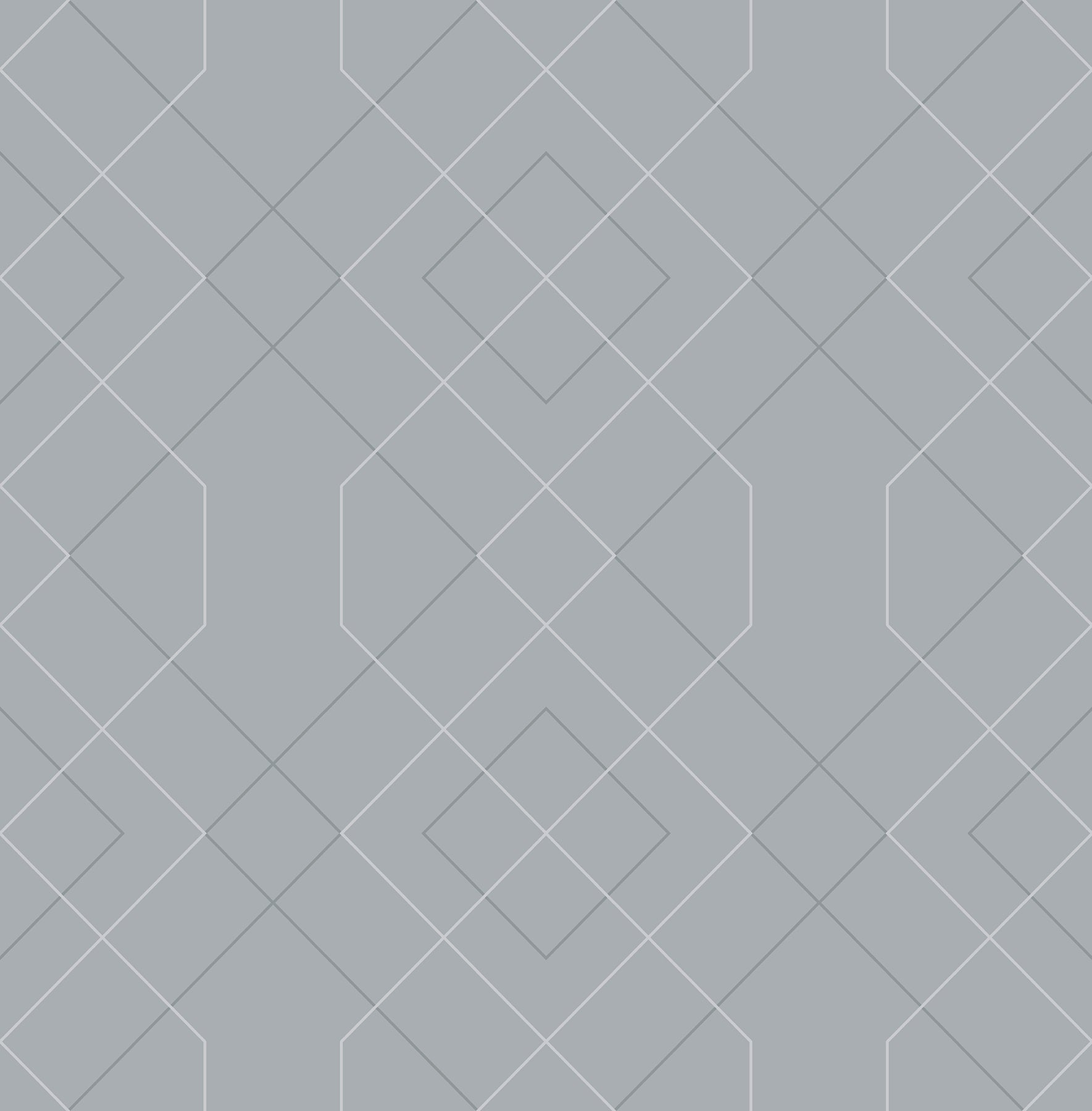 A-Street Prints Ballard Pewter Geometric Wallpaper, 20.5-in by 33-ft