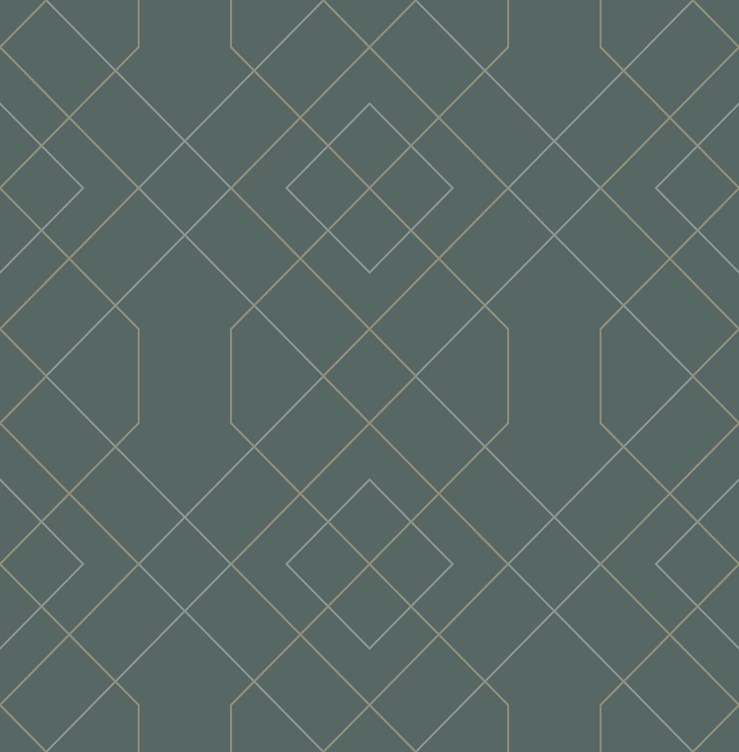 A-Street Prints Ballard Teal Geometric Wallpaper, 20.5-in by 33-ft