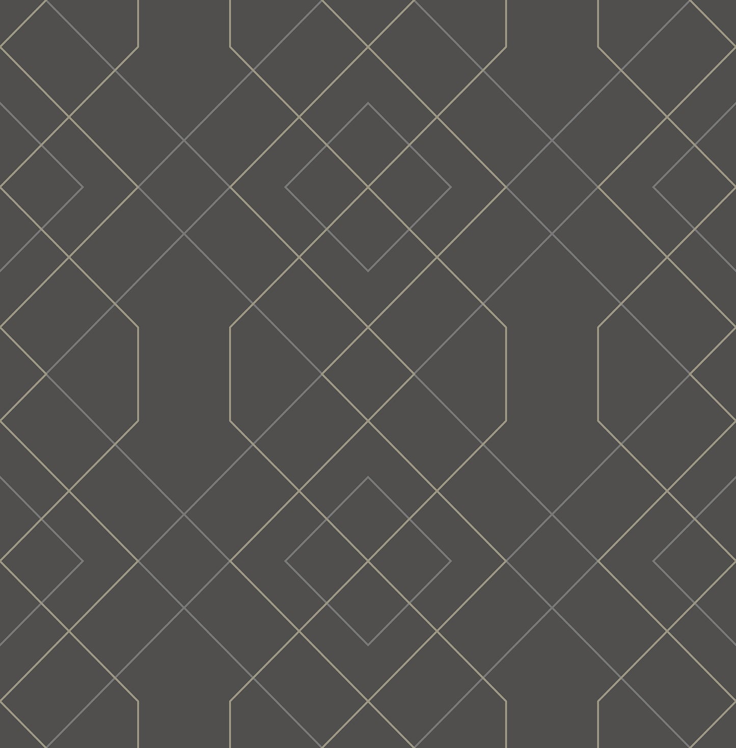 A-Street Prints Ballard Grey Geometric Wallpaper, 20.5-in by 33-ft