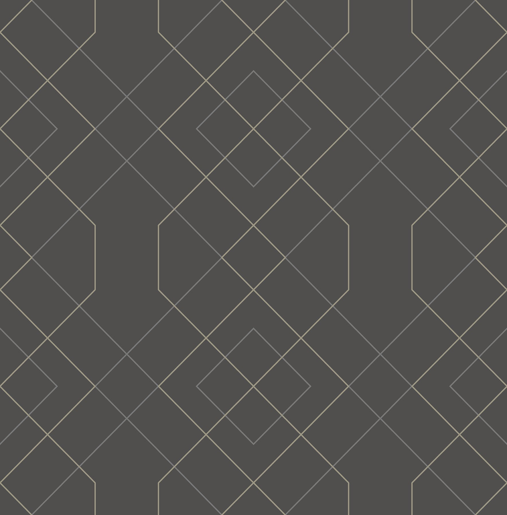 A-Street Prints Ballard Grey Geometric Wallpaper, 20.5-in by 33-ft