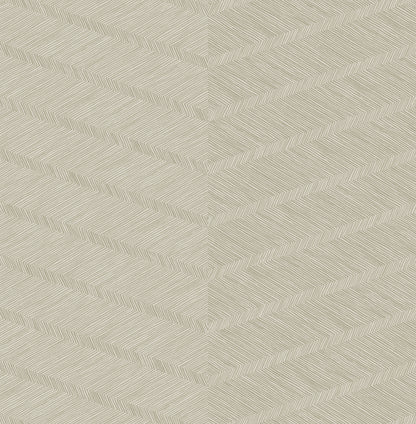 A-Street Prints Aspen Champagne Chevron Wallpaper, 20.5-in by 33-ft