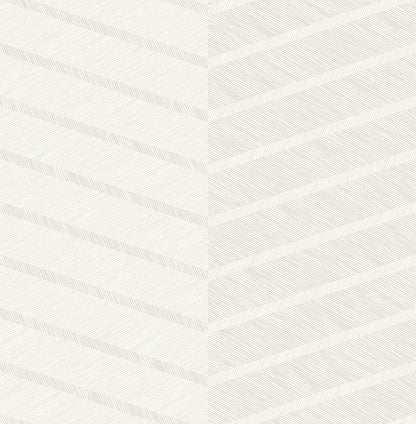 A-Street Prints Aspen White Chevron Wallpaper, 20.5-in by 33-ft