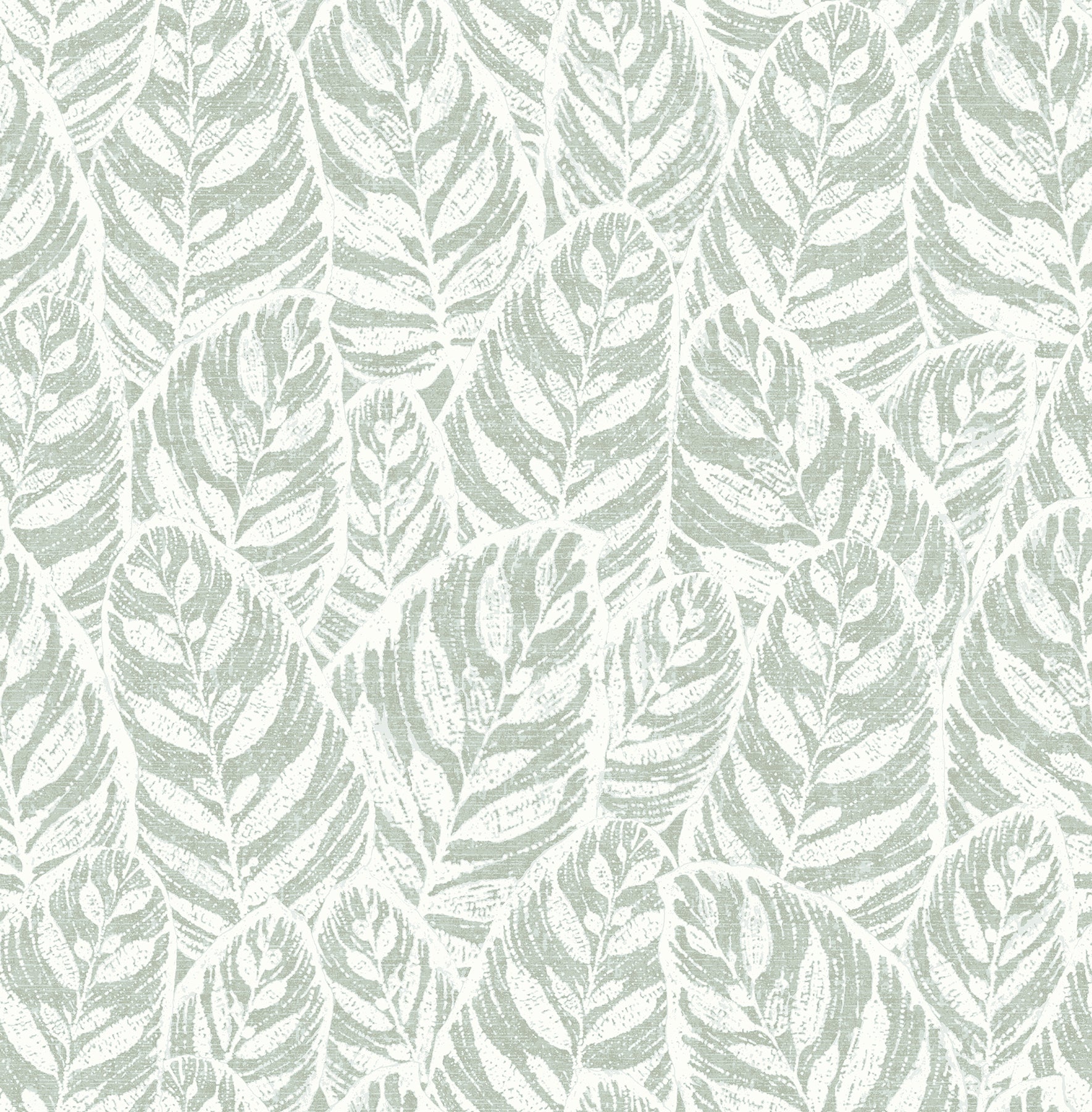 A-Street Prints Del Sage Sage Leaf Wallpaper, 20.5-in by 33-ft