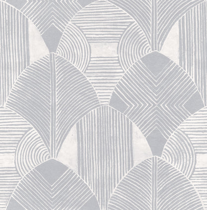 A-Street Prints Westport Pewter Geometric Wallpaper, 20.5-in by 33-ft