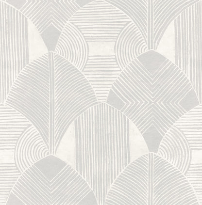 A-Street Prints Westport Dove Geometric Wallpaper, 20.5-in by 33-ft