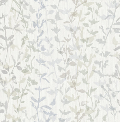 A-Street Prints Thea Grey Floral Trail Wallpaper, 20.5-in by 33-ft