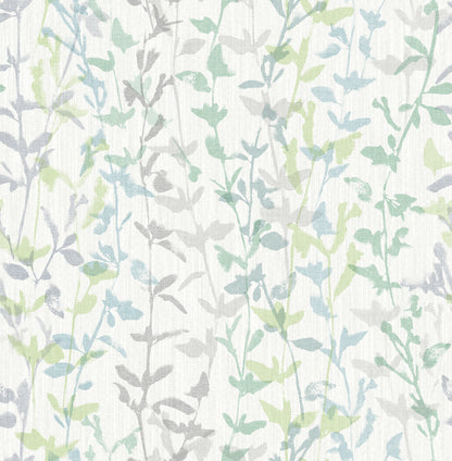 A-Street Prints Thea Green Floral Trail Wallpaper, 20.5-in by 33-ft