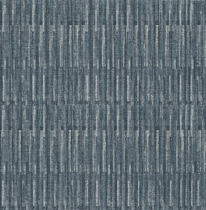 A-Street Prints Brixton Indigo Texture Wallpaper, 20.5-in by 33-ft