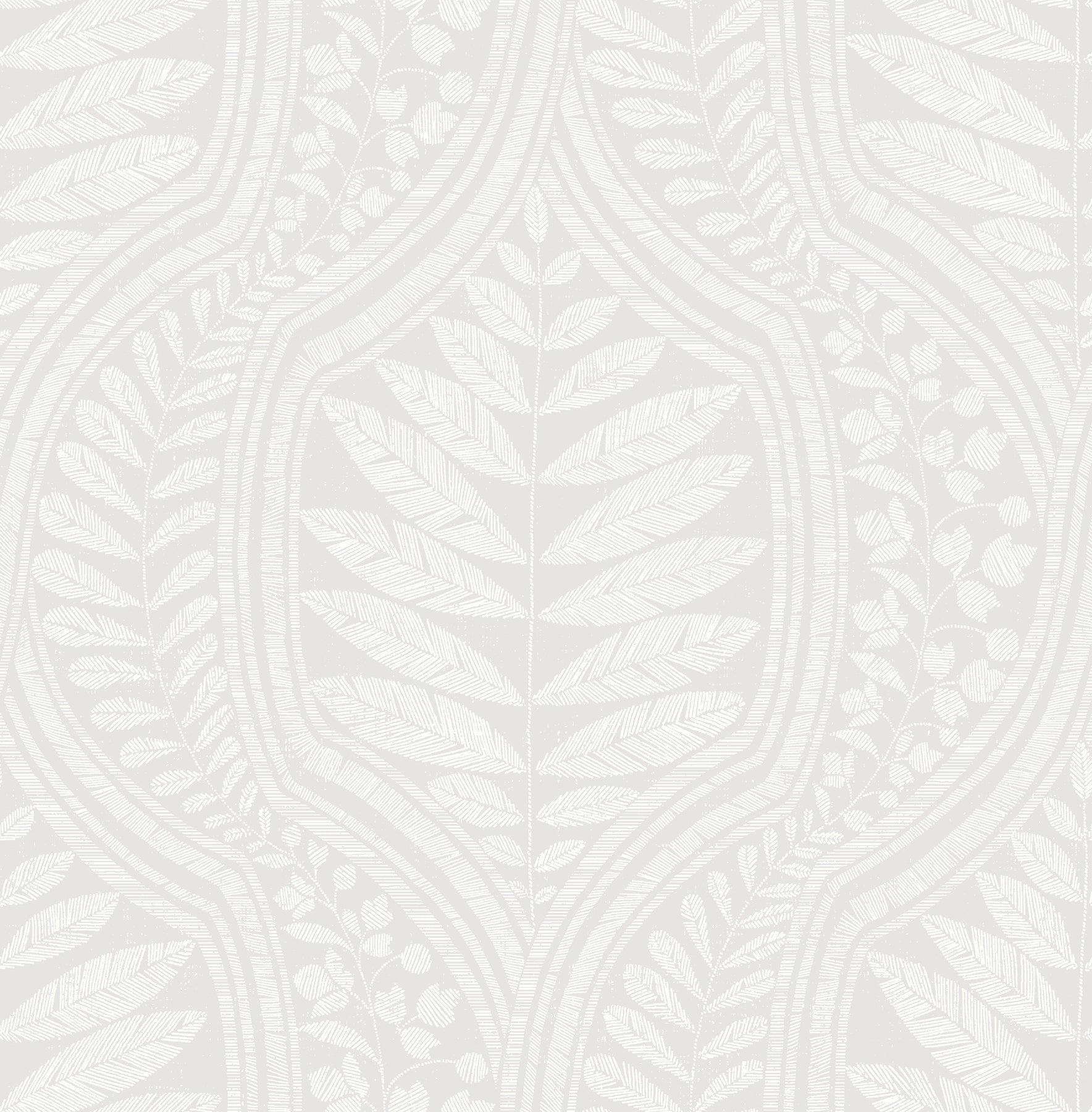 A-Street Prints Juno Light Grey Grey Ogee Wallpaper, 20.5-in by 33-ft