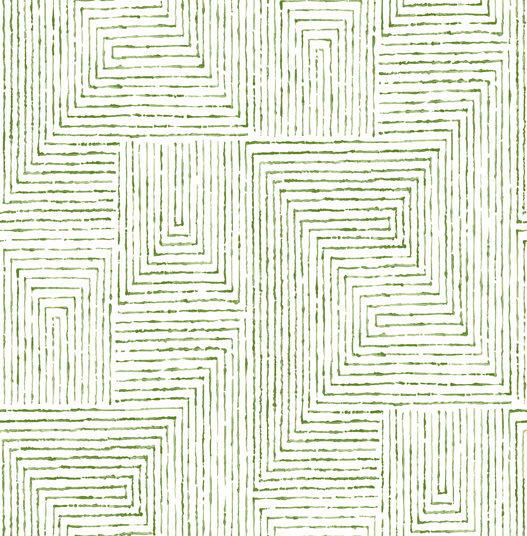 A-Street Prints Merritt Green Geometric Wallpaper, 20.5-in by 33-ft