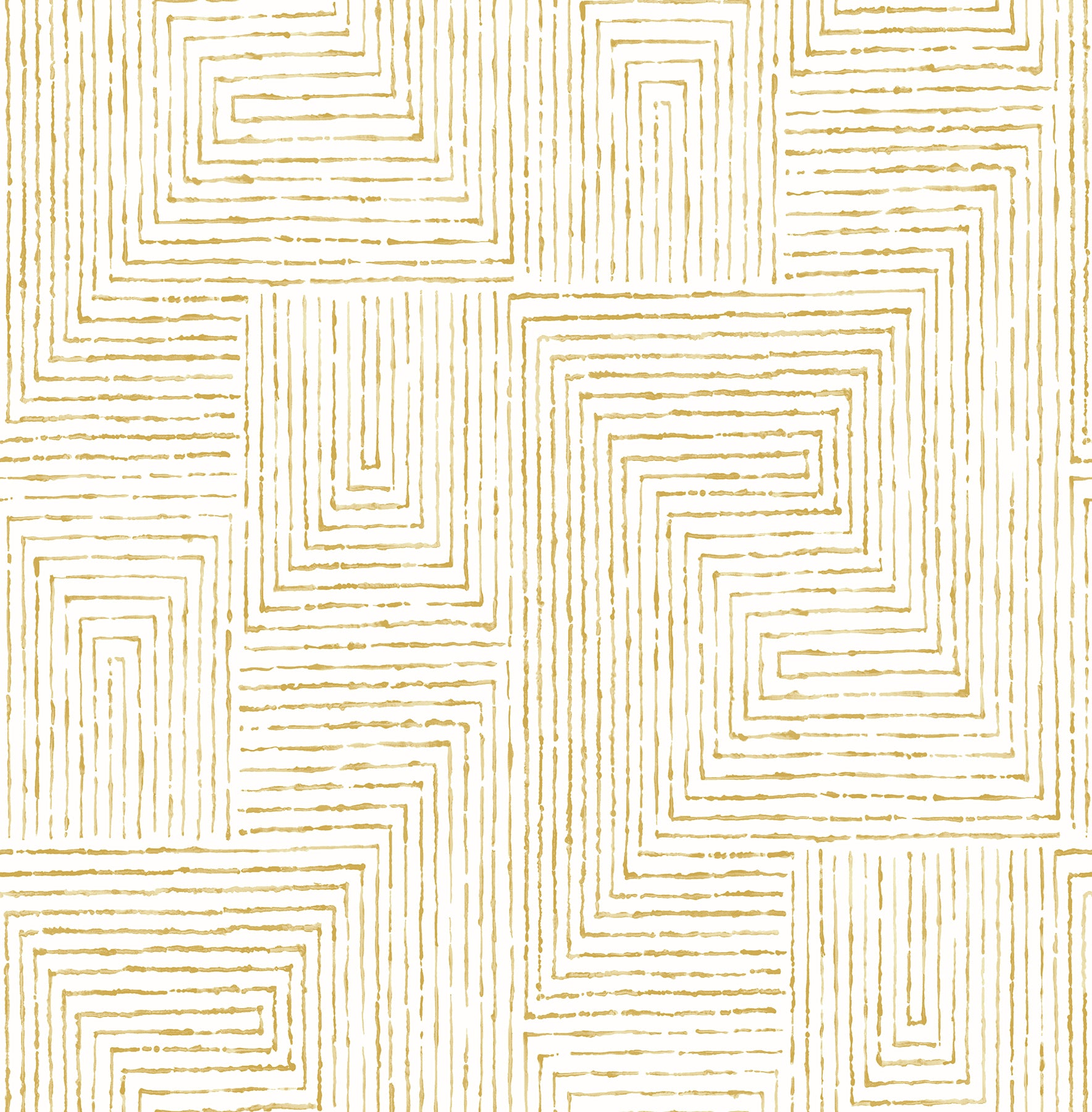 A-Street Prints Merritt Honey Geometric Wallpaper, 20.5-in by 33-ft