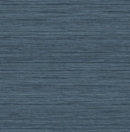 A-Street Prints Barnaby Indigo Faux Grasscloth Wallpaper, 20.5-in by 33-ft