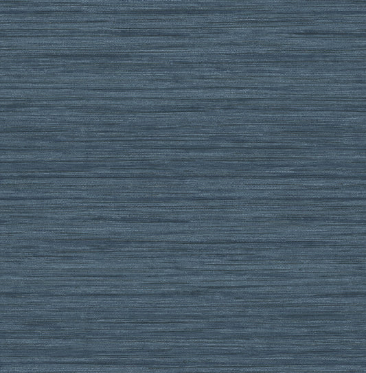 A-Street Prints Barnaby Indigo Faux Grasscloth Wallpaper, 20.5-in by 33-ft