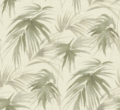 A-Street Prints Darlana Sage Grasscloth Wallpaper, 34-in by 24-ft