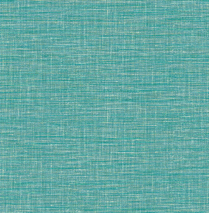 A-Street Prints Exhale Turquoise Woven Texture Wallpaper, 20.5-in by 33-ft