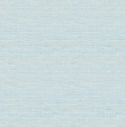 A-Street Prints Agave Blue Imitation Grasscloth Wallpaper, 20.5-in by 33-ft