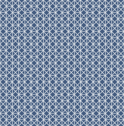 A-Street Prints Lisbeth Navy Geometric Lattice Wallpaper, 20.5-in by 33-ft