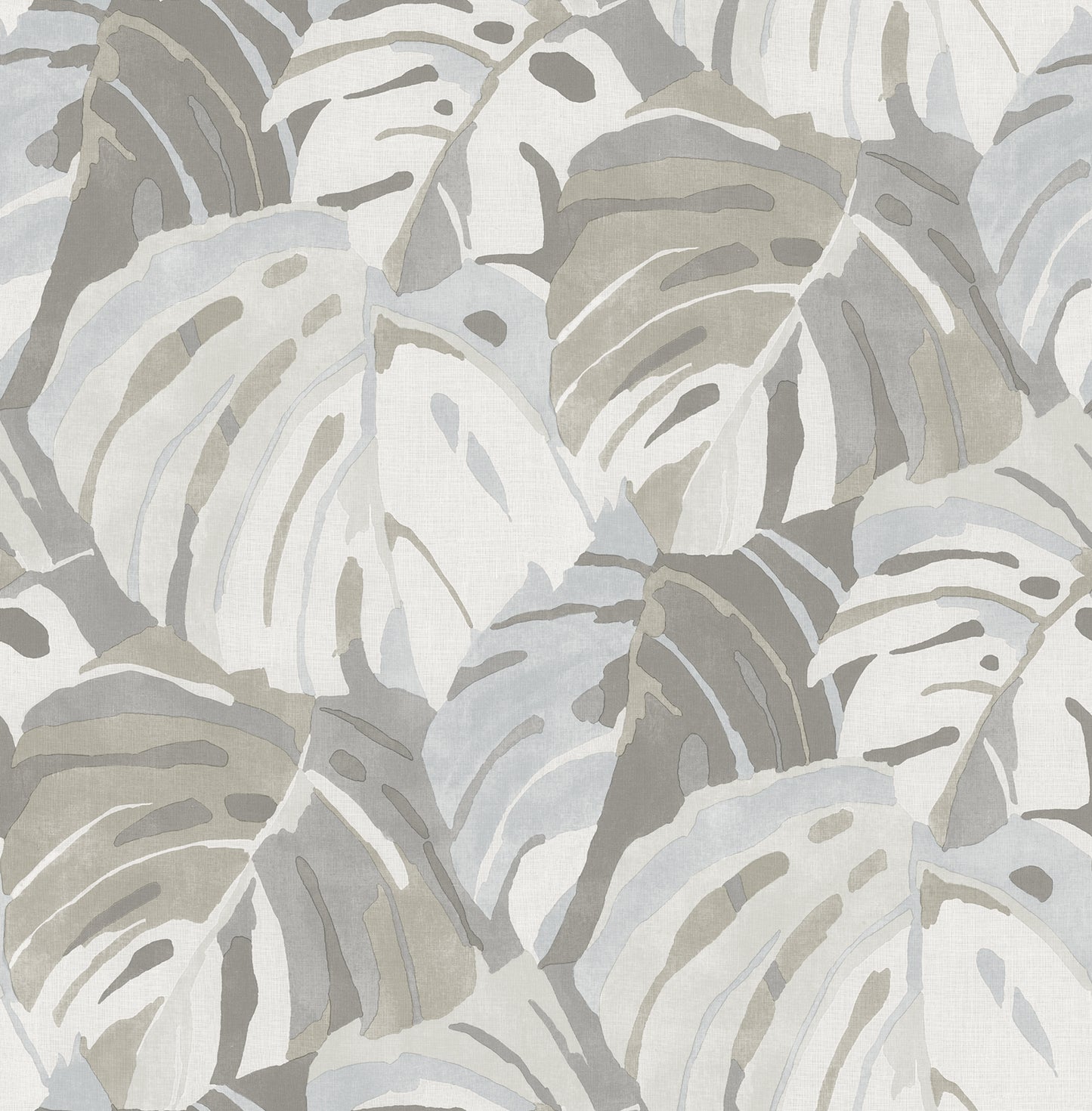 A-Street Prints Samara Stone Monstera Leaf Wallpaper, 20.5-in by 33-ft