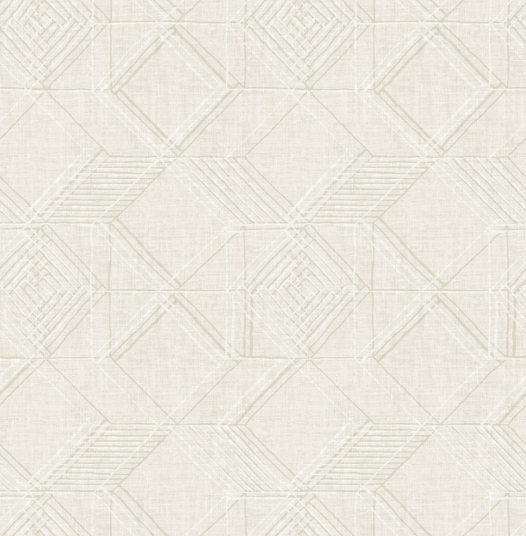 A-Street Prints Moki Off White Lattice Geometric Wallpaper, 20.5-in by 33-ft