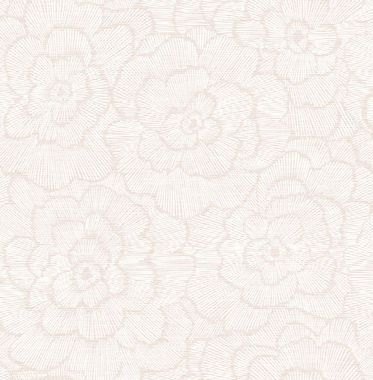 A-Street Prints Periwinkle Pink Textured Floral Wallpaper, 20.5-in by 33-ft