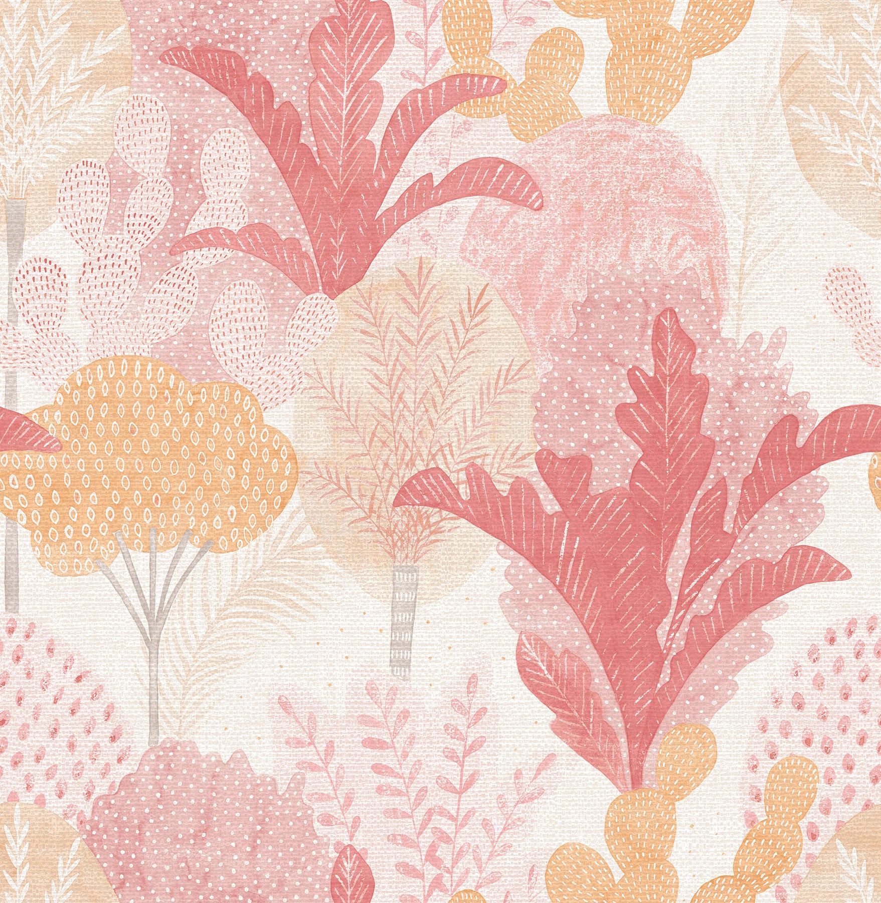 A-Street Prints Ari Pink Desert Oasis Wallpaper, 20.5-in by 33-ft