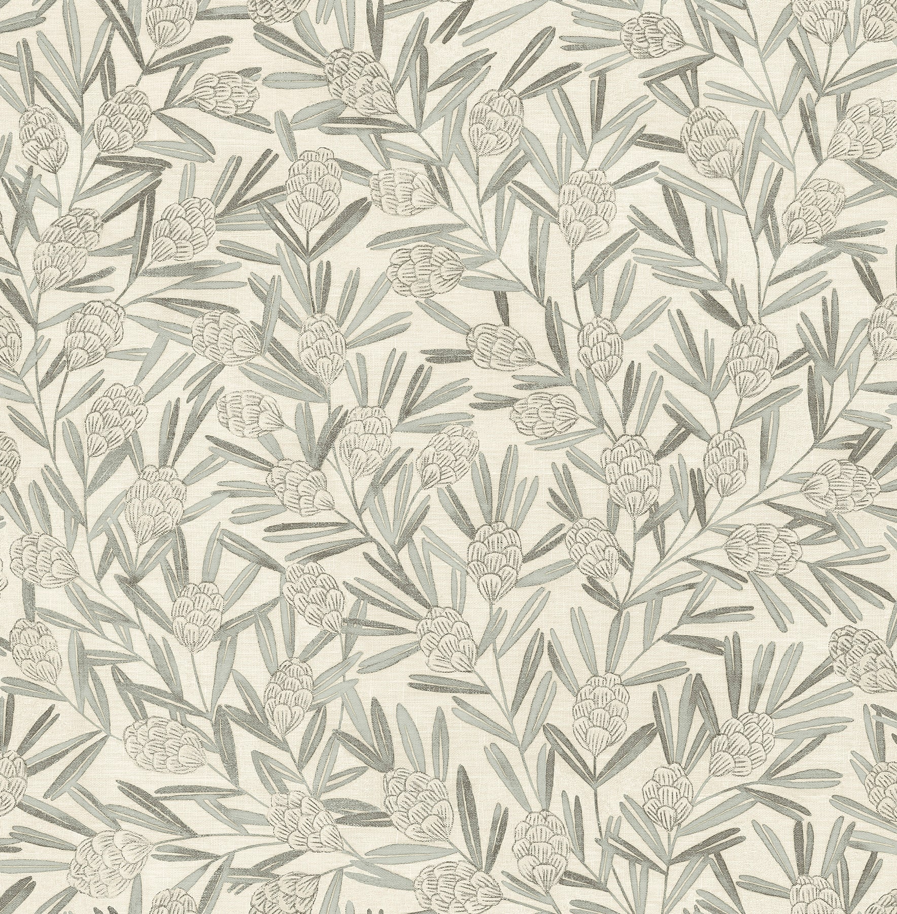 A-Street Prints Zulma Green Decorative Botanical Wallpaper, 20.5-in by 33-ft