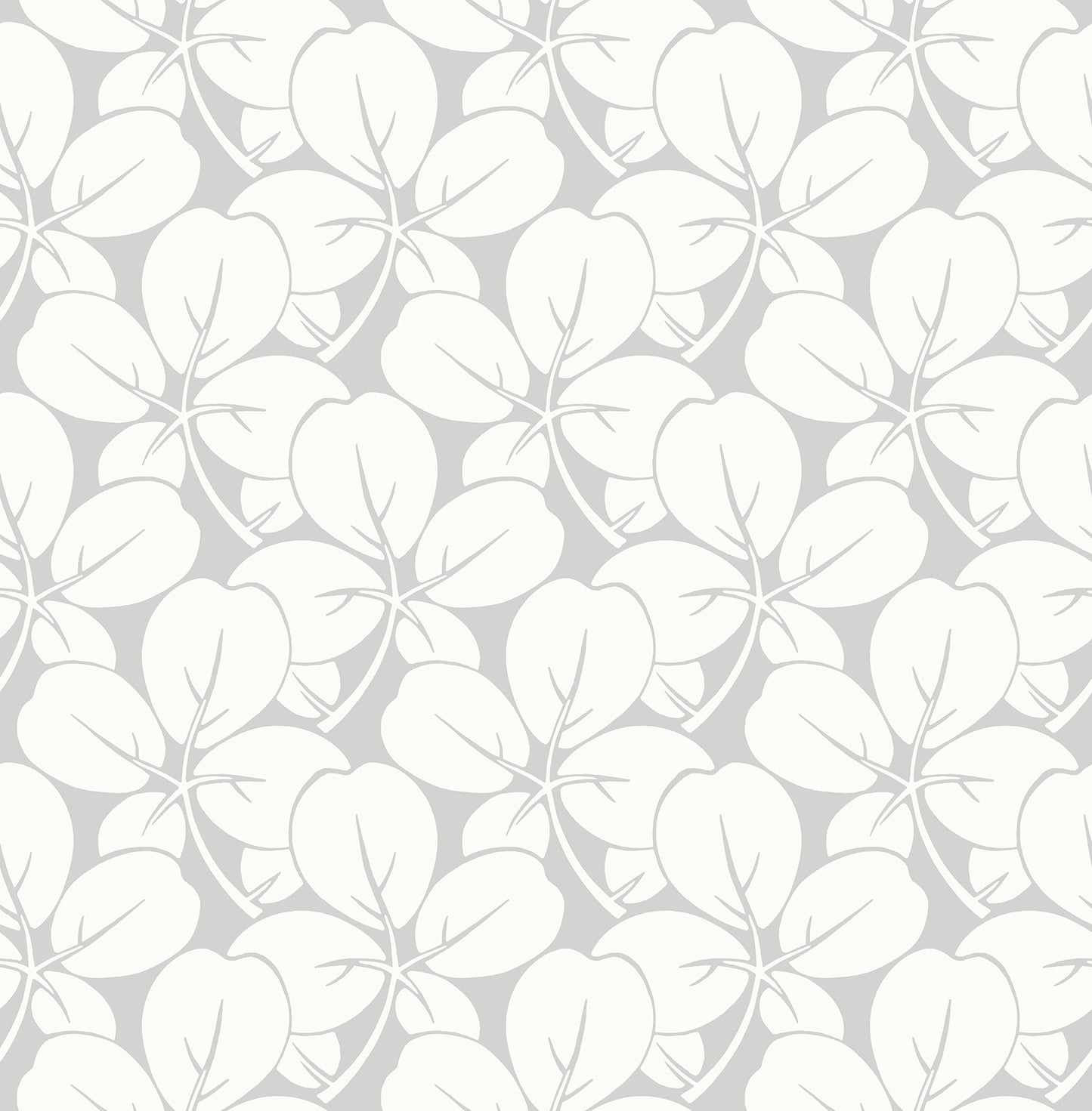 A-Street Prints Robert Light Grey Clover Wallpaper, 20.5-in by 33-ft