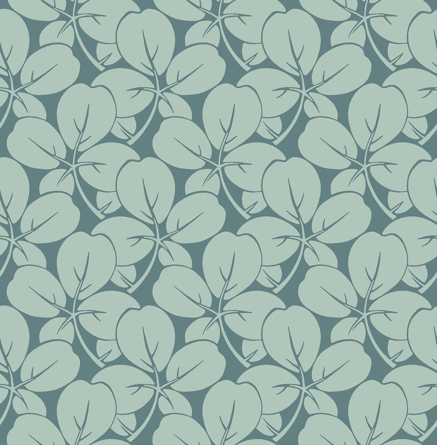 A-Street Prints Robert Aqua Clover Wallpaper, 20.5-in by 33-ft